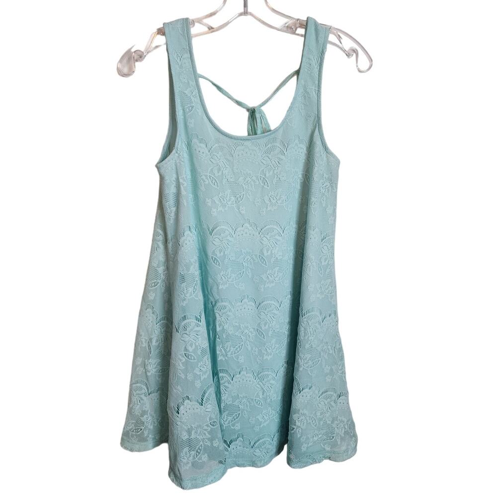 Altar'D State Aqua Light Blue Lace Dress, Small